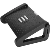Unyqoos Ergonomische Fußstütze 44 x 31 x 19 cm – 6-fach höhenverstellbar, Massage-Rollen, Anti-Rutsch, bis 75 kg Tragkraft, leicht & tragbar für Büro & Homeoffice