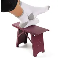 Unyqoos Ergonomische klappbare Fußstütze für Büro, Zuhause & Reise – rutschfeste Eisen-Plattform, 12,5×29×20,5 cm, selbstverriegelnde Beine, Tragkraft 70 kg