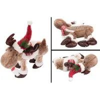 Unyqoos Eland Weihnachtsdeko – charmante Deko‑Figur mit detailreicher Verarbeitung, kompakt für Fensterbank, Eingangsbereich & unter den Weihnachtsbaum