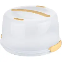 Unyqoos Verstellbare Tortenhaube mit transparentem Deckel Ø 34 cm – Schutz- und Präsentationshaube für große Torten, Kuchen & Desserts