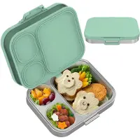 Unyqoos Edelstahl-Lunchbox 1000 ml – 3 Fächer, 304 Edelstahl, BPA-freier Silikondeckel, auslaufsicher, spülmaschinenfest, leicht & tragbar, für Kinder & Erwachsene