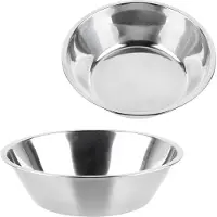 Unyqoos 2er-Set Edelstahlnäpfe für kleine Hunde & Katzen – 13 cm Ø x 4 cm, lebensmittelecht, rostfrei, kratzfest, leicht zu reinigen