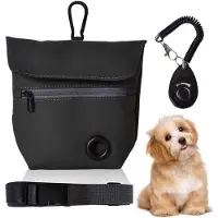 Unyqoos Hundetraining-Tasche mit Magnetverschluss – wasserabweisendes Oxford, integrierter Kotbeutelspender & Clicker, kompakt
