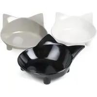 Unyqoos 3er-Set Katzenfutternäpfe – rutschfest mit Gummieinsätzen, extra breite Öffnungen zum einfachen Befüllen, spülmaschinenfest, schnurrhaarschonend