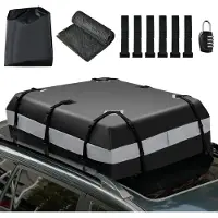 Unyqoos Wasserdichte faltbare Dachbox 420 L – 3‑lagiges PVC, 11 cm Regenblende, Antirutschmatte & 4‑stelliges Zahlenschloss, universal für Pkw/SUV/Kombi