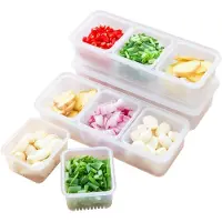 Unyqoos gekühltes Zutaten-Set, stapelbar – 3x Behälter mit je 3 Fächern (9), mattweiß, 1,3 L pro Behälter, wiederverwendbar mit Deckeln