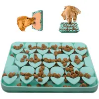 Unyqoos Leckmatte aus lebensmittelechtem Silikon für Hunde & Katzen – 20,5×20,5×1,7 cm, 84 starke Saugnäpfe, langsames Füttern & Stressreduktion