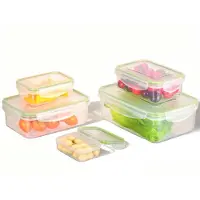 Unyqoos Frischhaltedosen-Set, 7-teilig – luftdicht & stapelbar, BPA-frei, hitzebeständig, mikrowellengeeignet (ohne Deckel), 3,8/2,5/1,5/1/0,5/0,24/0,12 L