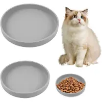 Unyqoos 2er-Set Silikon-Futternäpfe – lebensmittelechte, temperaturbeständige Näpfe für Katzen & kleine Haustiere, ergonomisch oval, spülmaschinenfest