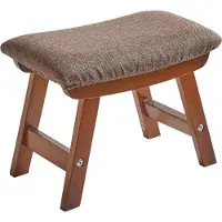 Unyqoos Fußhocker aus Buchenholz, gepolsterte Sitzfläche mit hochdichtem Schaum, abnehmbarer hautfreundlicher Bezug, rutschfest, 40×25×29 cm, 100 kg