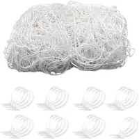 Unyqoos Fußballnetz aus robustem Nylon – wetterfestes Trainings- & Spielnetz für Garten, Schulhof und Trainingsplatz, schnelle Montage mit Befestigungsbändern
