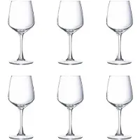 Unyqoos 6er-Set transparente Trinkgläser 310 ml – hochwertiges Glas, spülmaschinenfest, für Wasser & Saft, Haushalt und Gastronomie