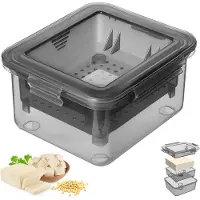 Unyqoos Tofu-Presse aus BPA-freiem Kunststoff – federbelastete DIY-Form für Zuhause, spülmaschinenfest, entzieht überschüssiges Wasser, auch für Käse & Joghurt