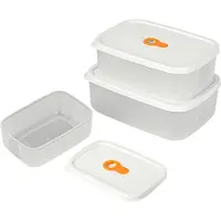 Unyqoos 3‑teilige Frischhaltedosen 300/700/1000 ml, PP – mikrowellen-, ofen-, spülmaschinen- & tiefkühlgeeignet, luftdichter Deckel mit Dampfventil, stapelbar, transparent