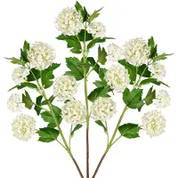 Unyqoos Viburnum Kunstblumen Set – 3‑teilig, Kunststoff, 77 cm, flexible Stiele, pflegeleicht, natürliche Optik | Deko für Wohnzimmer, Büro & große Vasen