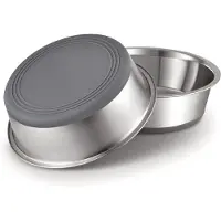Unyqoos Edelstahl-Hundenäpfe, lebensmittelecht, rutschfester Silikonboden, 2er-Set 1800 ml – Futter- & Wassernapf für mittelgroße Hunde (15–30 kg)