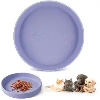 Unyqoos Lila Silikon-Katzenfutternapf, breit & flach, rutschfest, BPA-frei – für Nass- & Trockenfutter, spülmaschinen- & gefriergeeignet, auch für kleine Hunde