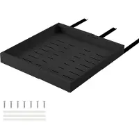 Unyqoos Ausziehbarer Küchenschrank-Organizer, verstellbar 32–52 cm, Kohlenstoffstahl, selbstklebend, gedämpfte Laufschienen