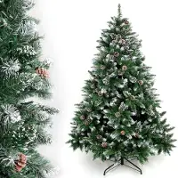 Unyqoos künstlicher Weihnachtsbaum mit Ständer – kindersicher, feuerfeste Nadeln, wiederverwendbar bis zu 15 Jahren, realistische Optik, einfache Montage