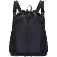 Unyqoos Wasserabweisende Sporttasche mit Kordelzug – Schuhfach, 5 Fächer, ca. 14 L, 0,4 kg, verstellbare Träger für Sport & Alltag