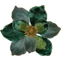 Unyqoos 3er-Set künstliche Weihnachtsblumen mit Glitzer – Weihnachtsstern‑Magnolien, Ø 25–30 cm, Länge 55 cm, flexibel & bruchsicher