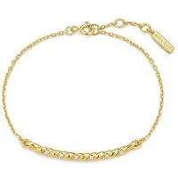 Ania Haie - BRACELET - RIPPLE JOY - Textured Chain - gold