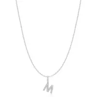 Ania Haie - NECKLACE - STARLIT DROPS - Letter ''M'' Initial - silber