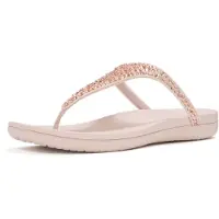 Original Brands FitFlop Solay Mixed-Crystal Toe-Post Sandals ROSA 37