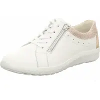 Waldlaufer Schnürhalbschuhe in weiss/weiss kombi, Gr. 4.5