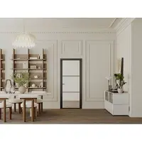 Vente-unique Doppelfalttüren aus Aluminium und gehärtetem Glas - H 204 x B 83 cm - MASERU