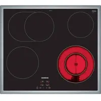 Siemens iQ300 ET645BNA1E, Schwarz, Integriert, 60 cm, Keramik, 4 Zone(n), 4 Zone(n)