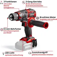 Einhell Akku-Schlagbohrschrauber TP-CD 18/80 Li-i BL -Solo