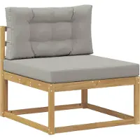 vidaXL Outdoor-Sofagarnitur 6 stk. Weiß und Hellgrau Polyester