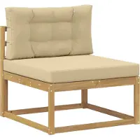 vidaXL Outdoor-Sofagarnitur 8 stk. Weiß und Beige