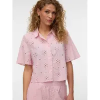 Vero Moda Kurzarmbluse "VMELIZA SHORT 2/4 SLEEVE SHIRT WVN NOOS" Baumwolle