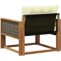 vidaXL Outdoor-Sofagarnitur Massives Akazienholz und Textilene Natur
