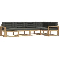 vidaXL Outdoor-Sofagarnitur 4 stk. Weiß und Anthrazit Polyester