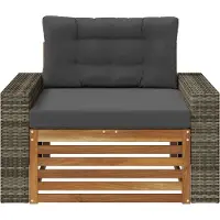 vidaXL Outdoor Mittelsofa Natur