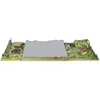 Noch Anbauteil links Drehscheibe 70 x 120 cm, k?rzbar auf 70 x 100 cm, Spur H0, TT, koloriert und begrast, auf Holzrahmen