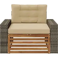 vidaXL Outdoor Mittelsofa Massivholz Akazie Natur