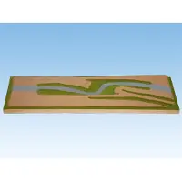 Noch Anbauteil Vorfeld - 100 x 31 cm, Spur Z, nur f?r das Modell ?Cortina? geeignet, koloriert und begrast, auf Holzrahmen