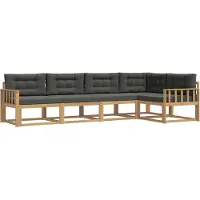 vidaXL Outdoor-Sofagarnitur 4 stk. Weiß und Anthrazit Polyester