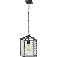 Elstead Lighting Industrial Nordica Louvre Aufhängung Stahl Rotguss Glas 1 Licht E27