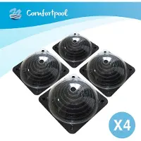 Comfortpool Solar-Schwimmbecken-Set, 4 Stück | Gesamtvolumen: 40.000 Liter