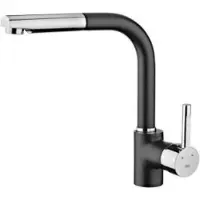 Teka GRIFO ARK 938 N, Standard, Schwarz, Edelstahl, Edelstahl, Drehventile, Einzelbild, 3/8"