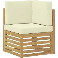vidaXL Outdoor Ecksofa Massivholz Akazie Weiß