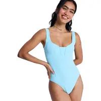 Roxy Badeanzug "Palm Dreams One-Piece", Damen, Gr. M, blau (tanager turquoise), Recycling-Polyester, Badeanzüge Badeanzug