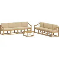 vidaXL Outdoor-Sofagarnitur 9 Stk. Weiß und Beige