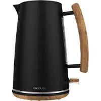 Cecotec 01479, 1,7 l, 3000 W, Schwarz, Holz, Edelstahl, Holz, Wasserstandsanzeige, Drahtlos