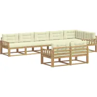 vidaXL Outdoor-Sofagarnitur 6 Stk. Weiß und Creme Polyester